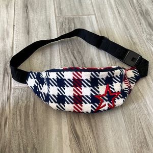 Perfect Moment Star-Embroidered Houndstooth Check Belt Bag